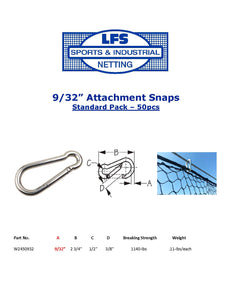9/32” Sport Attachment Snap Clips (50 pack)