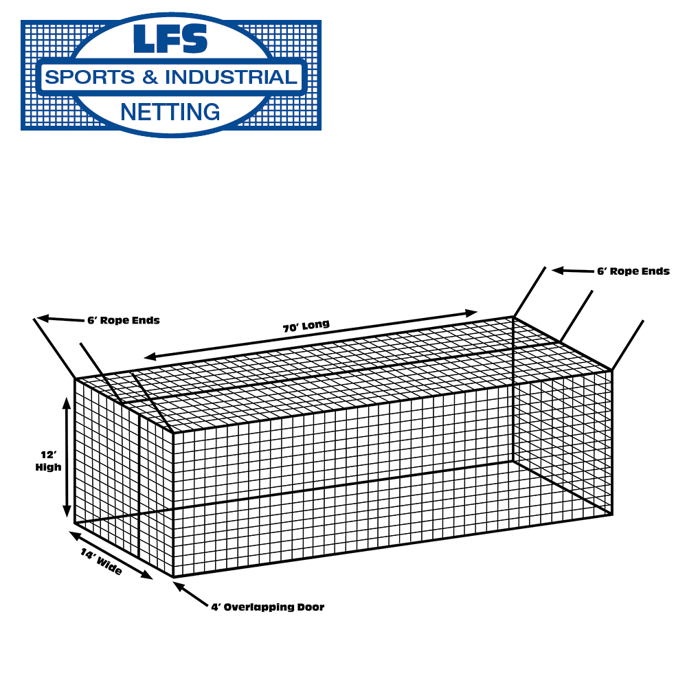 #30 HDPE Batting Cage Net (No Frame) - "Good" Quality