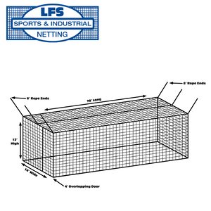 BATTING CAGE (NET ONLY) “EXCELLENT" #30 HDPE 12’ X 14’ X 70’