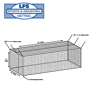 BATTING CAGE (NET ONLY) “SUPREME” #36 NYLON 12’ X 12’ X 70’